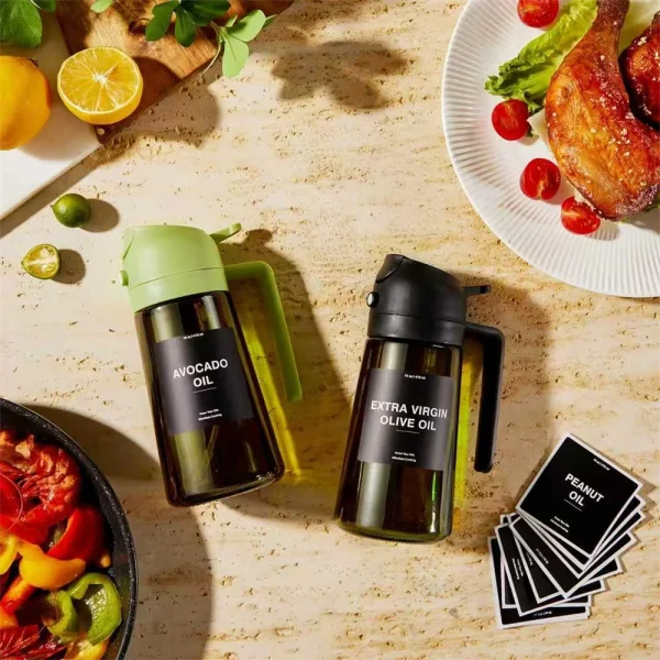 بخاخ زيت 2 في 1: رش وصب 💚 تحكم مثالي!